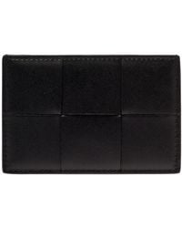 Bottega Veneta - 'Casette' Card-Holder With Embossed Logo And Intreccio Motif - Lyst