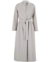 Max Mara - 'Poldo' Belted Coat With Wide Notched Revers - Lyst