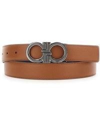 Ferragamo - Reversible Belt With Gancini Buckle - Lyst
