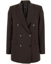 Le Plain - Double-Breasted Jacket With Peak Revers - Lyst