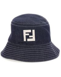 Fendi - Bucket Hat With Contrasting Ff Embroidery - Lyst