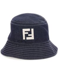 Fendi - Cappello Da Pescatore Con Ricamo Ff A Contrasto - Lyst