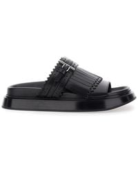 McQueen - Leather Sandals - Lyst