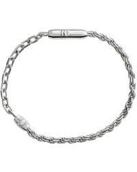 Bottega Veneta - Bracelet With Two Contrasting Chains And Press-S - Lyst