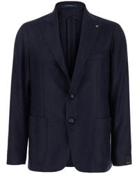 Tagliatore - Montecarlo Silk Single-Breasted Tailored Jacket - Lyst