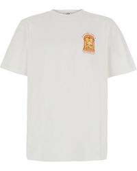 CASABLANCA - Hermons Mirage Arch Printed Classic T-Shirt With Short Sleeves And Round Neckline - Lyst