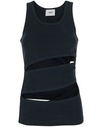 Coperni - Ribbed Asymmetrical Cutouts Top - Lyst