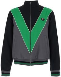 Valentino - High Neck Sweatshirt With V Inlay On The Front - Lyst