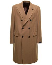 men camel topcoat