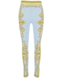 Versace - Leggings With All-Over Geometric Print - Lyst
