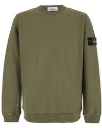 Stone Island - Hooded Zip-Up Sweatshirt Cotton Sweatshirts - Lyst