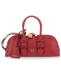 Pinko - 'Bowling Horizontal' Handbag With Adjustable And Removable S - Lyst