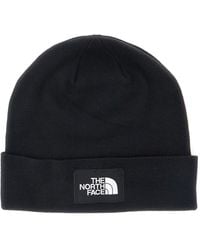 The North Face - Beanie With Logo Patch On The Front - Lyst