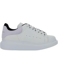 Alexander McQueen - White Low Top Sneakers With Double Heel Tab And Oversized Platform In Leather - Lyst