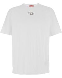 DIESEL - 'T-Adjust-Od' T-Shirt With Logo Patch On The Front - Lyst