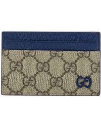 Gucci - And Ebony Card-Holder With Gg Detail - Lyst
