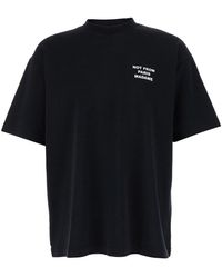 Drole de Monsieur - T-Shirt Girocollo Con Stampa Slogan A Contrasto - Lyst