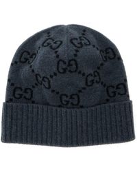 Gucci - Berretto 'Gg Jacquard' Con Tesa E Risvolto - Lyst