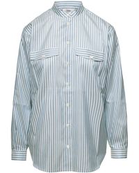 FRAME - Light- Striped Oversize Shirt - Lyst