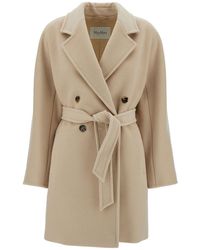 Max Mara - Double-Breasted Coat With Matching Belt - Lyst