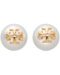 Tory Burch - Orecchini A Bottone Kira Con Perla - Lyst
