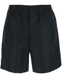 Ami Paris - Shorts With Elastic Waist And Ami De Coeur Detail On The Back - Lyst