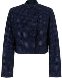 Pinko - Blazer With Two-Button Closure And All-Over Beads - Lyst