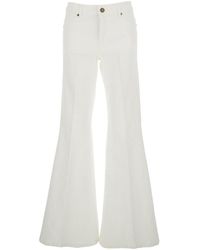 Twinset - Wide Leg Jeans With Logo Patch On The Back And Wide Leg - Lyst