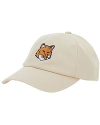 Maison Kitsuné - Baseball Cap With Fox Head Patch On The Front In - Lyst