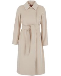 Max Mara - Cappotto 'Ecollag' Con Colletto Con Bottoni E Cintura I - Lyst