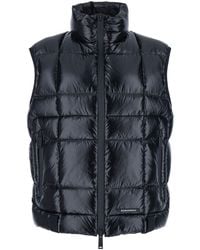 DSquared² - Piumino Smanicato A Collo Alto Con Patch Logo Sul Fronte In - Lyst