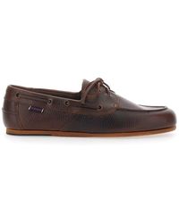 Sebago - Loafers 'Hammered Leather' With Rounded Toe For - Lyst