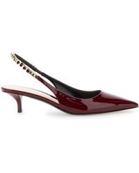 Gucci - 'Signoria' Ancora Slingback Pumps With Lettering - Lyst