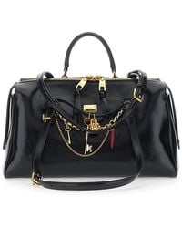 Dolce & Gabbana - 'Vittoria' Shoulder Bag With Chain Detail And Charms On The Front - Lyst