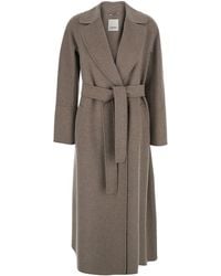 Max Mara - 'S Maxmara 'Elisa' Coat With Wide Classic Lapels And Waist Belt - Lyst