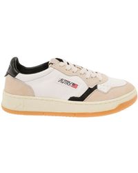 Autry - 'Medalist Canvas' Low Top Sneakers With Suede Insert - Lyst