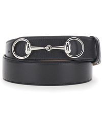 Gucci - Belt With Horsebit On The Front - Lyst