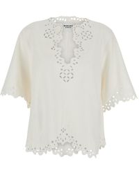 Isabel Marant - 'Shana' Kaftan With Cut-Out Details And Scallop Hem - Lyst