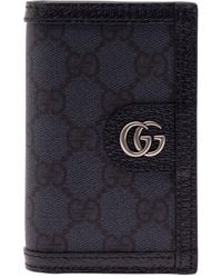 Gucci - 'Ophidia' Long And Dark Card-Holder With Gg Detail In - Lyst
