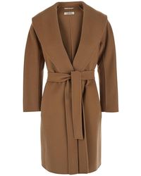 Max Mara - Cappotto 'Messi' Con Chiusura Con Cintura Sul Fronte - Lyst