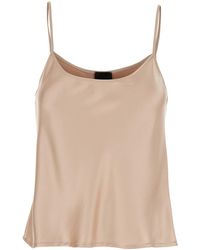 Plain - Top With Spaghetti Straps - Lyst