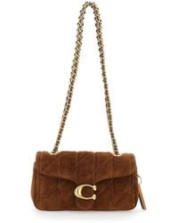 COACH - Quilted Tabby 20 Bag With Leather And Fabric Chain, Unise - Lyst