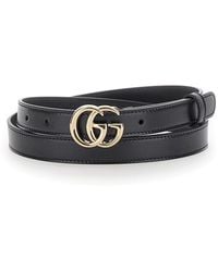 Gucci - Cintura Con Fibbia Doppia G - Lyst