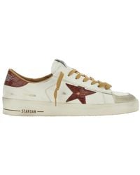 Golden Goose - 'Stardan' Low Top Sneakers With Logo Patch On The Tongue And Star Patch On The Side - Lyst