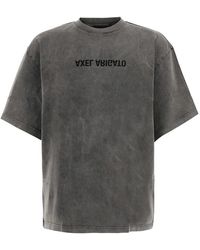 Axel Arigato - T-Shirt Distort Washed Cotton T-Shirts And Polos - Lyst
