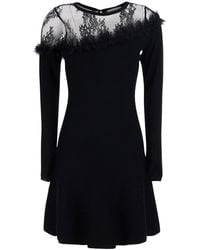 Blumarine - Dress With Long Sleeves And Round Neckline - Lyst