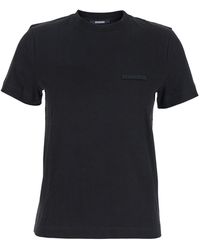 Jacquemus - 'Le T-Shirt Gros Grain' Crewneck T-Shirt With Logo Patch On The Front - Lyst