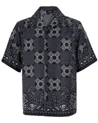 Amiri - Bowling Shirt Cuban Collar Silk - Lyst