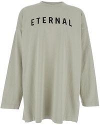 Fear Of God - Maglia Con Stampa Eternal Sul Fronte E Patch Logo Sul Retr - Lyst