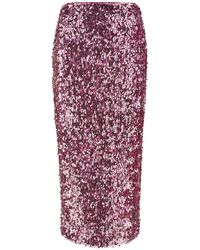 ROTATE BIRGER CHRISTENSEN - Pencil Skirt With All-Over Sequins Embellishment - Lyst